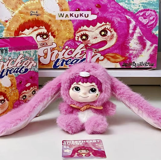 Wakuku Fox & Bunny Trick or Treat Series Plush V2 Blind Box