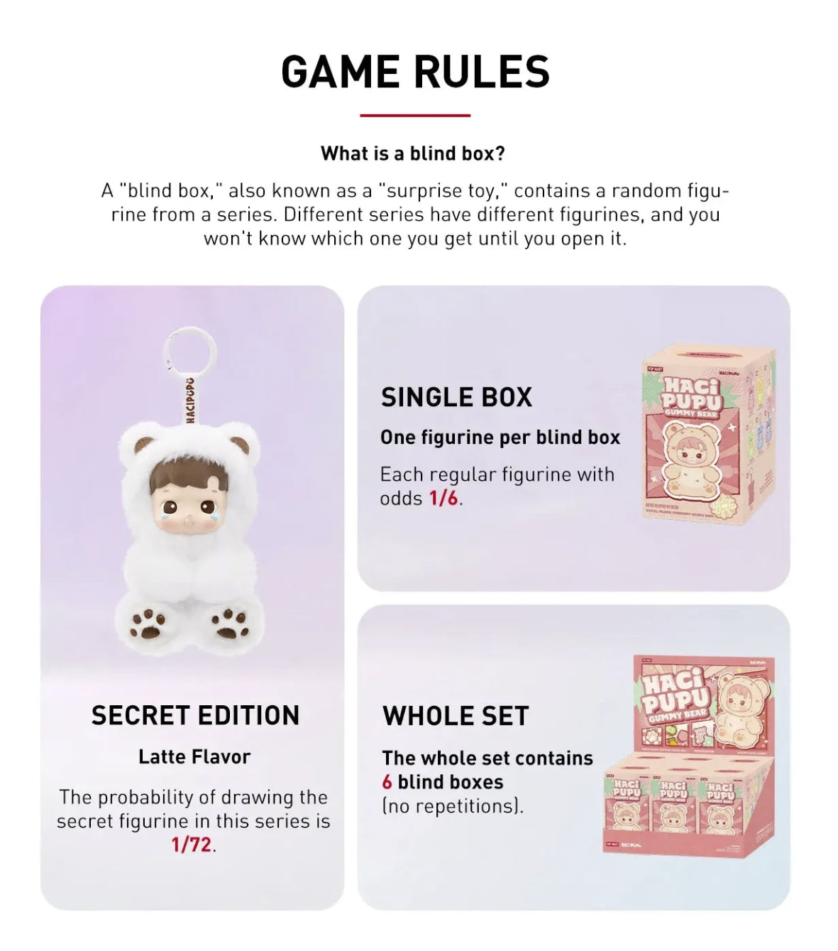 HACIPUPU Gummy Bear Series-Vinyl Plush Pendant Blind Box