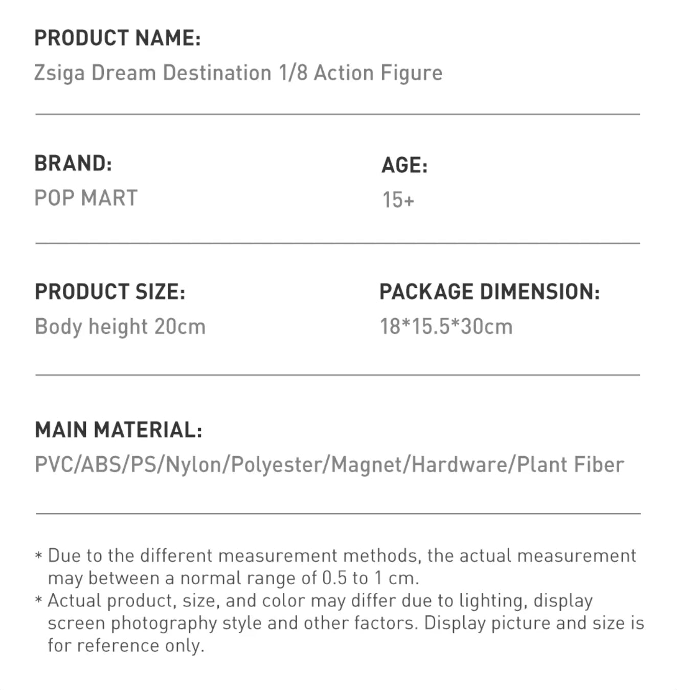 Zsiga Dream Destination 1/8 Action Figure