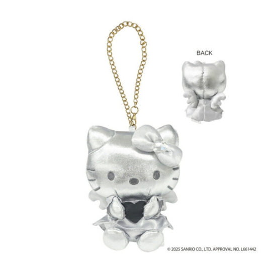 Sanrio Mascot Bag Charm - Hello Kitty Black Angel Silver