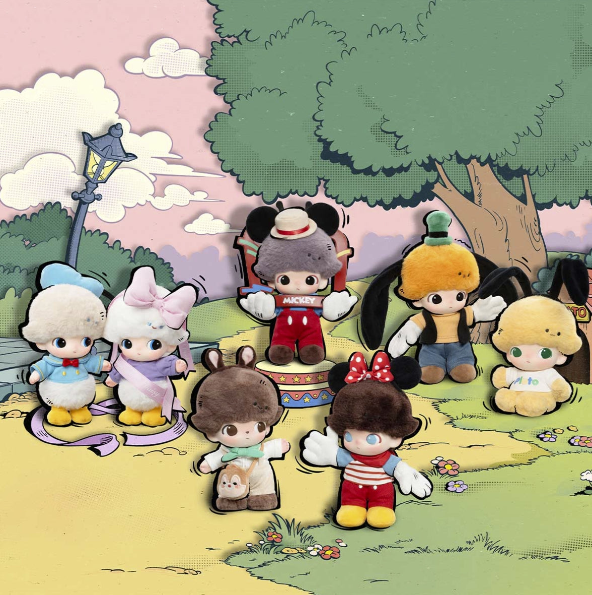 DIMOO WORLD × DISNEY Series-Vinyl Plush Keychain Blind Box