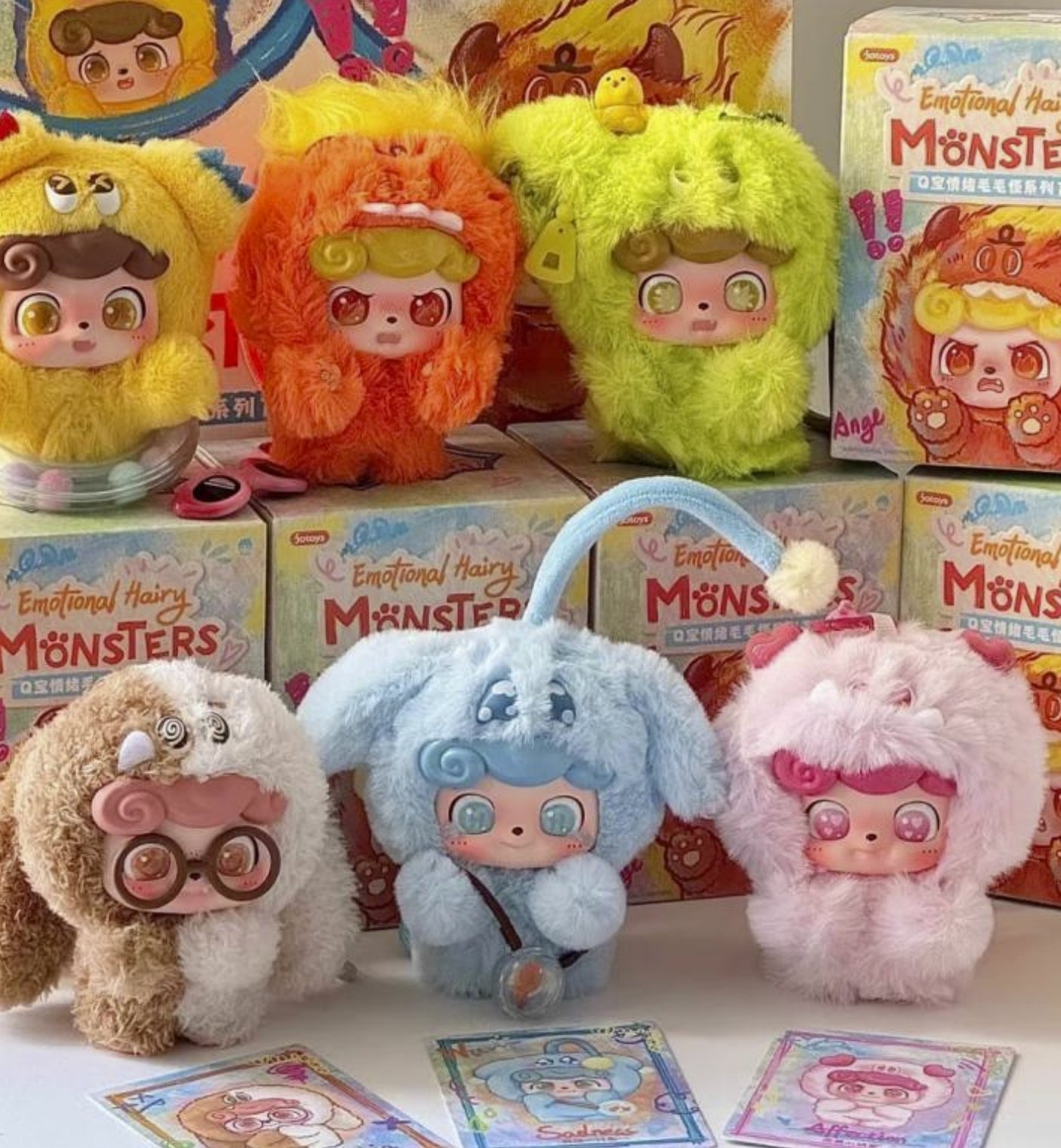 Q Kid Emotional Hairy Monsters Series Pendant Blind Box