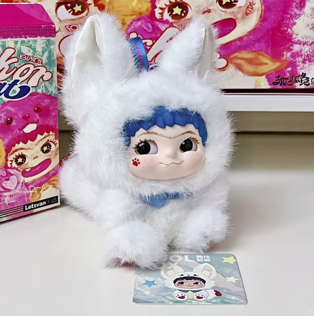 Wakuku Fox & Bunny Trick or Treat Series Plush V2 Blind Box