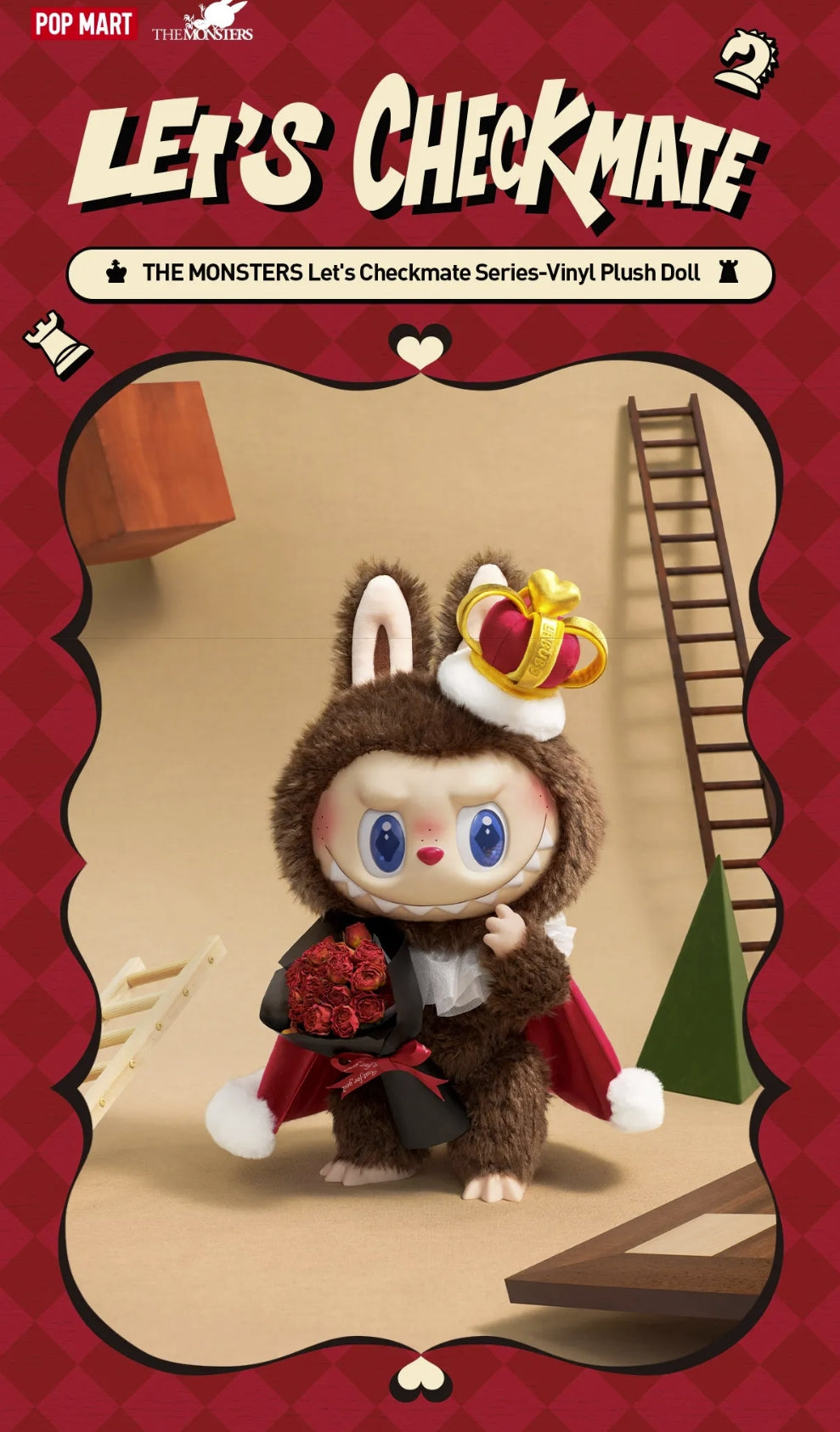THE MONSTERS Let's Checkmate Series-Vinyl Plush Doll