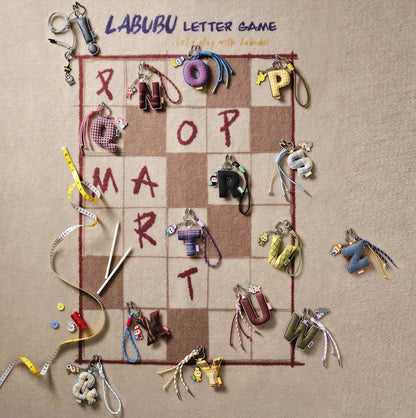 Pin for Love Mini Labubu Doll+Letter Pendant Combo (N-Z)