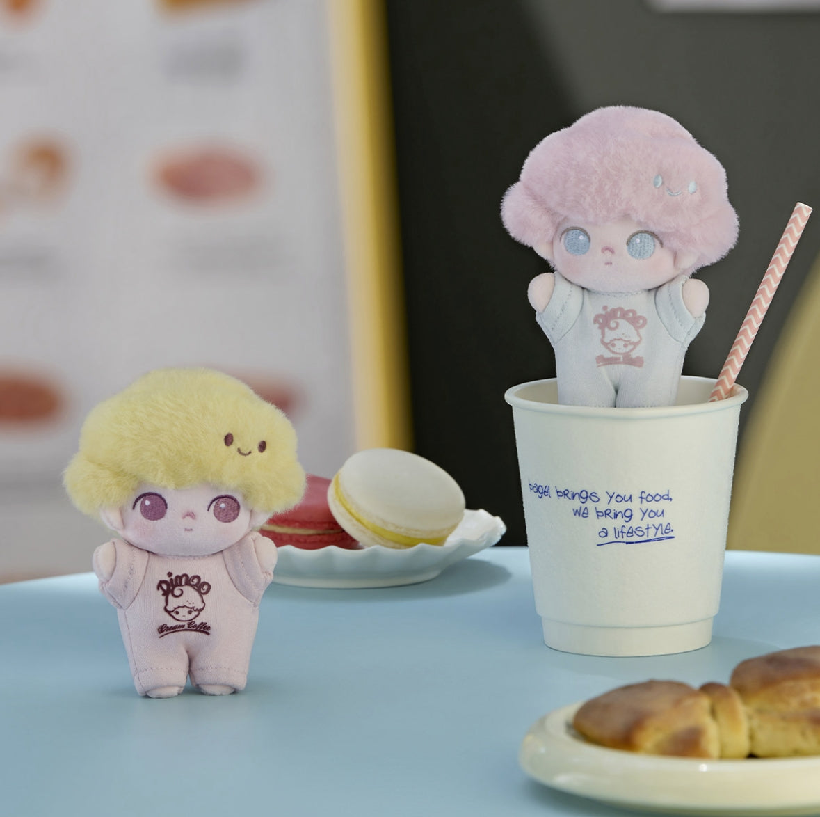 DIMOO Crush on Coffee Series-Soft-faced Plush Keychain Blind Box