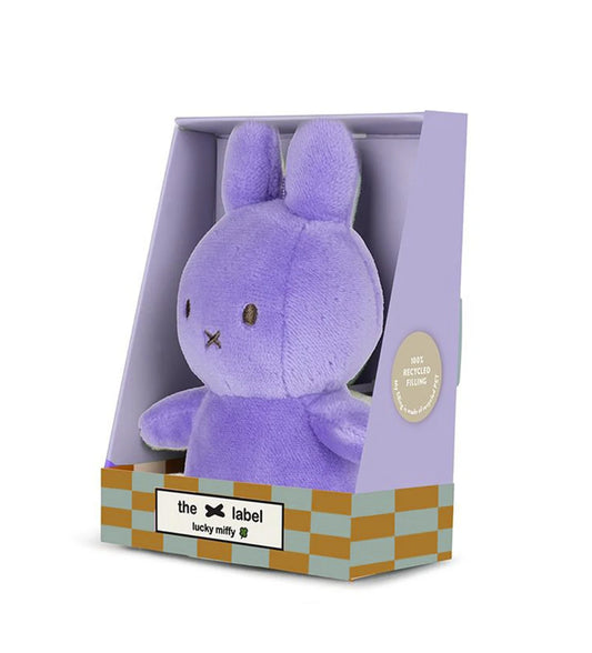Miffy & Friends Lucky Miffy Sitting in giftbox Lilac 10cm