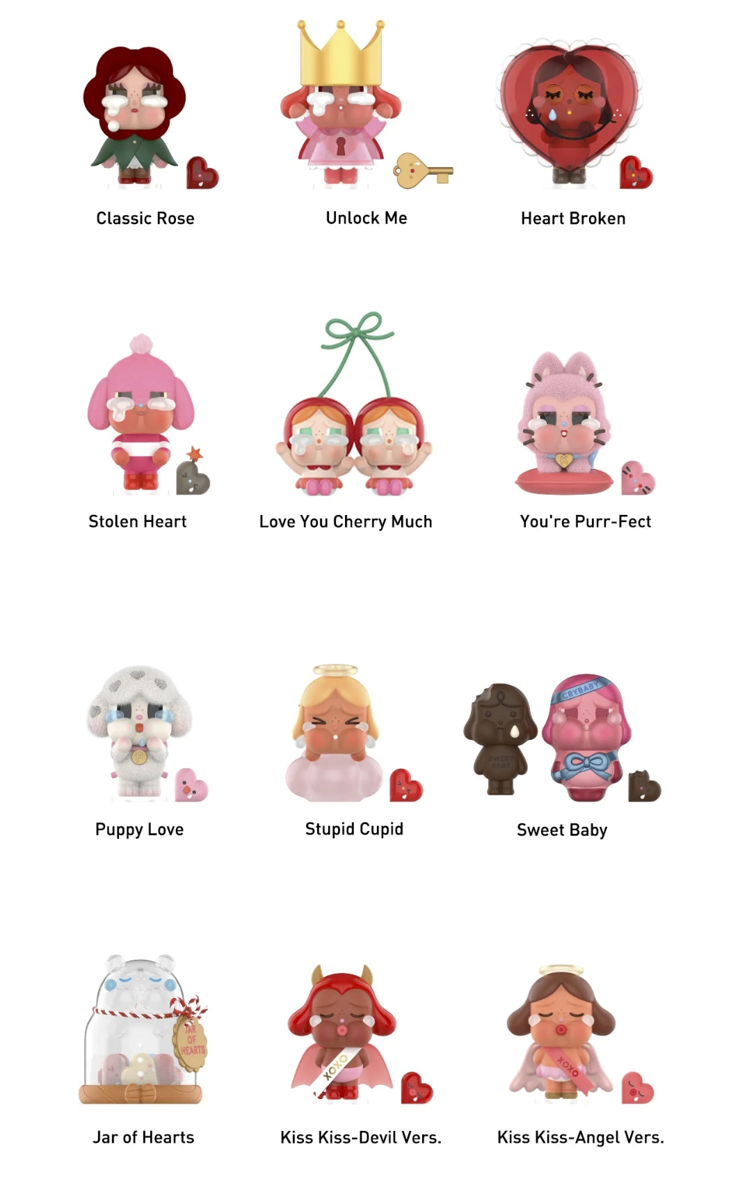 CRYBABY Crying For Love Series Figures