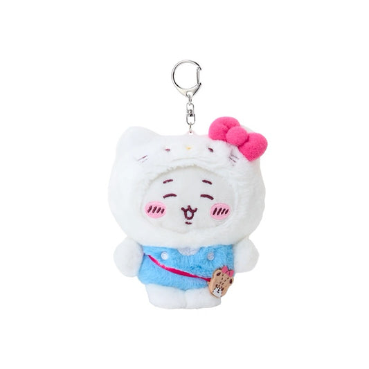 Sanrio × Chiikawa Collaboration Plush Keychain – Pompompurin & Hello Kitty