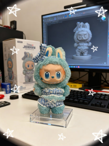 Labubu Macaron Blind Box + Labubu blue checkered swimsuit Edition