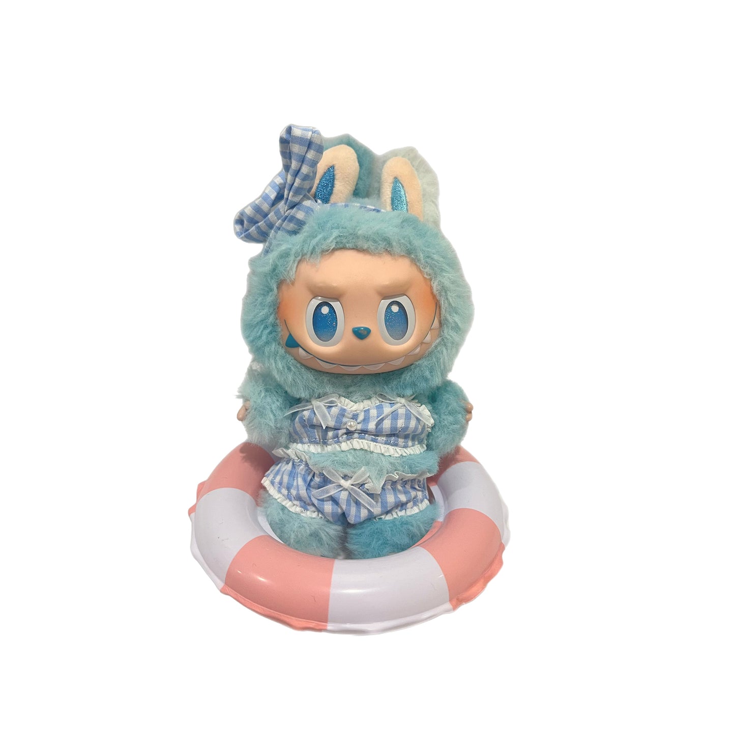 Labubu Macaron Blind Box + Labubu blue checkered swimsuit Edition